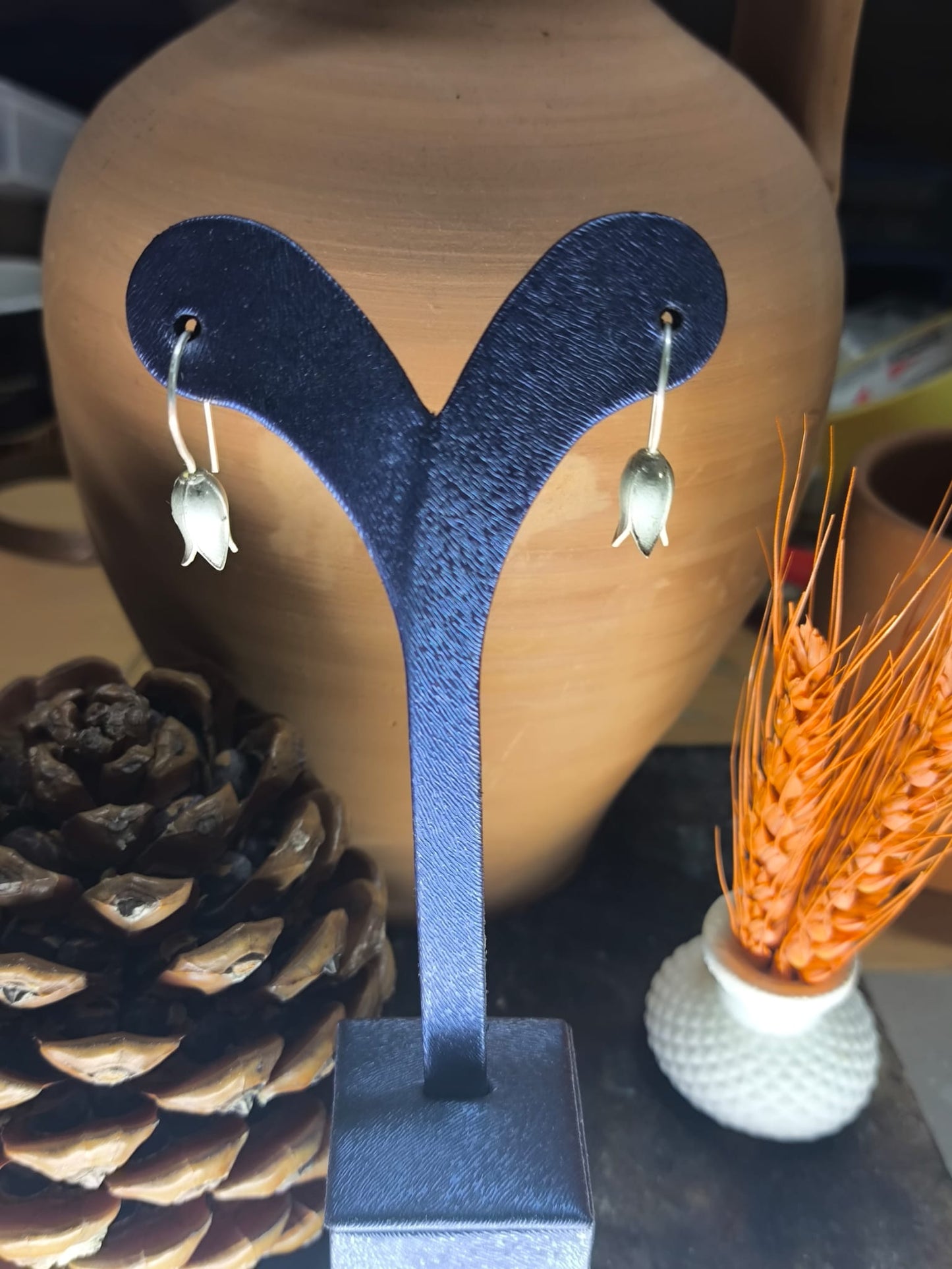 925 Ayar Gümüş Lale Küpe