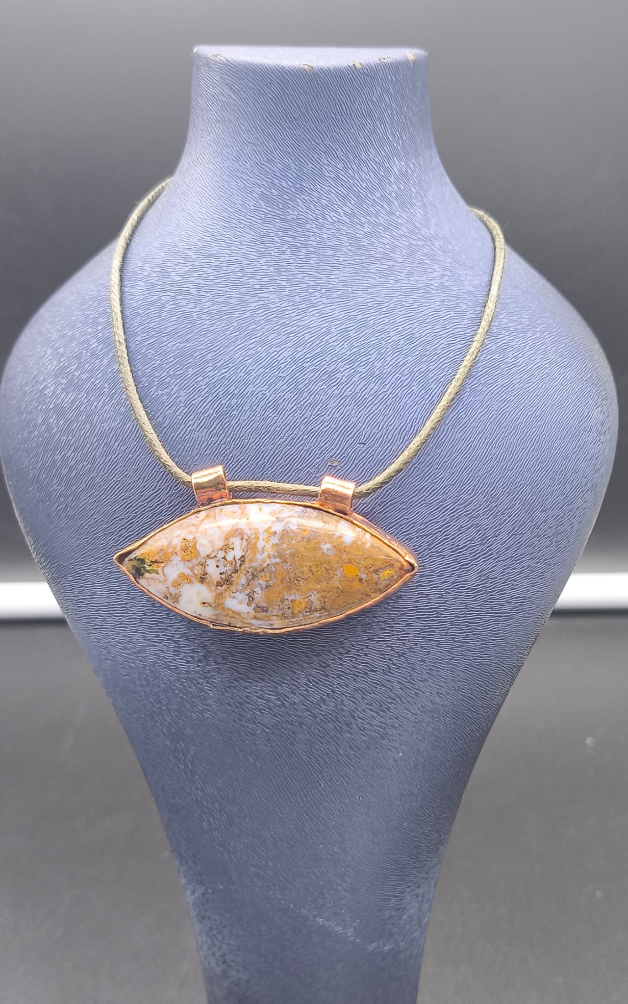 Okyanus Jasper Taşlı Bakır Kolye