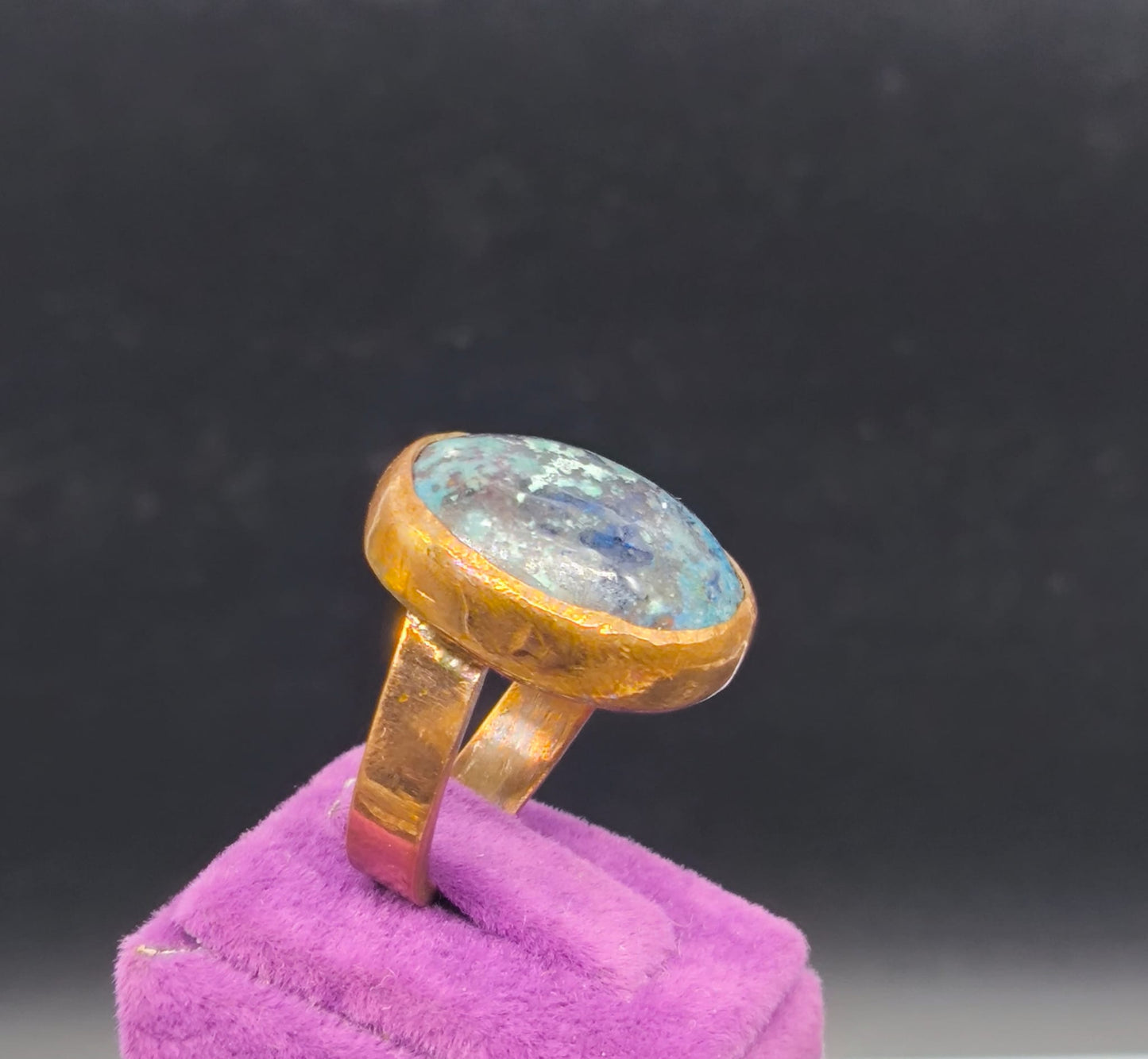 Krikozol Taşlı Bakır Yüzük