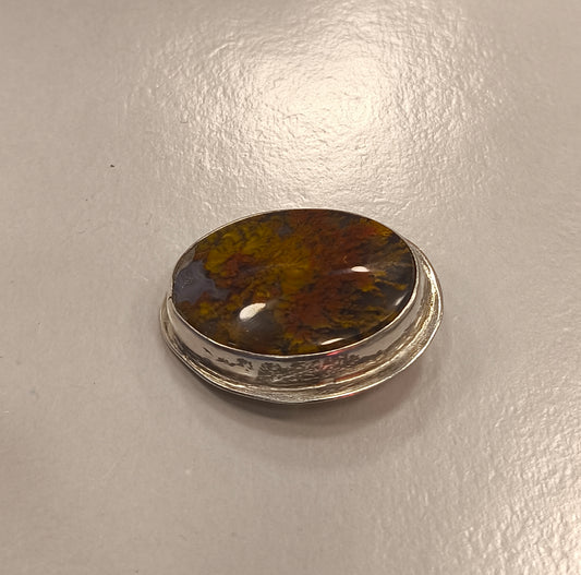 Akik Taşlı El yapımı gümüş kolye ucu