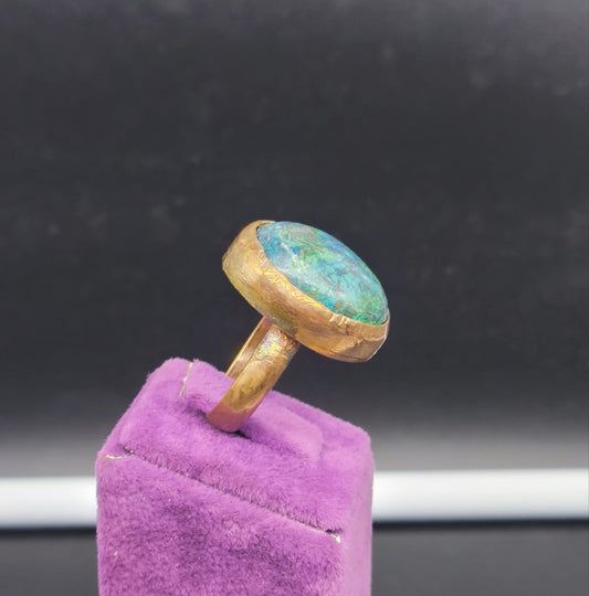 Krikozol Taşlı Bakır Yüzük