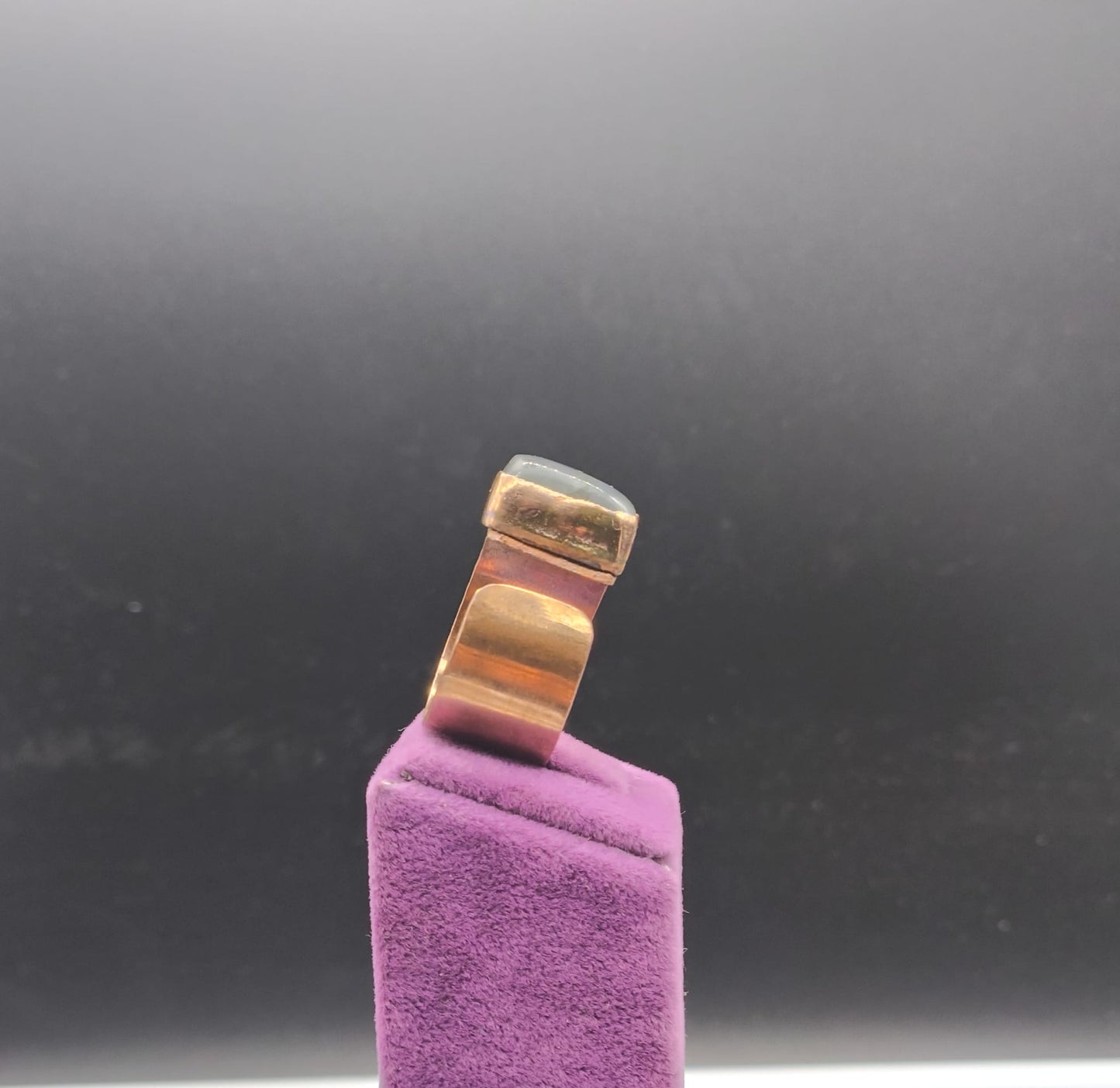 Labradorit Taşlı Bakır Yüzük