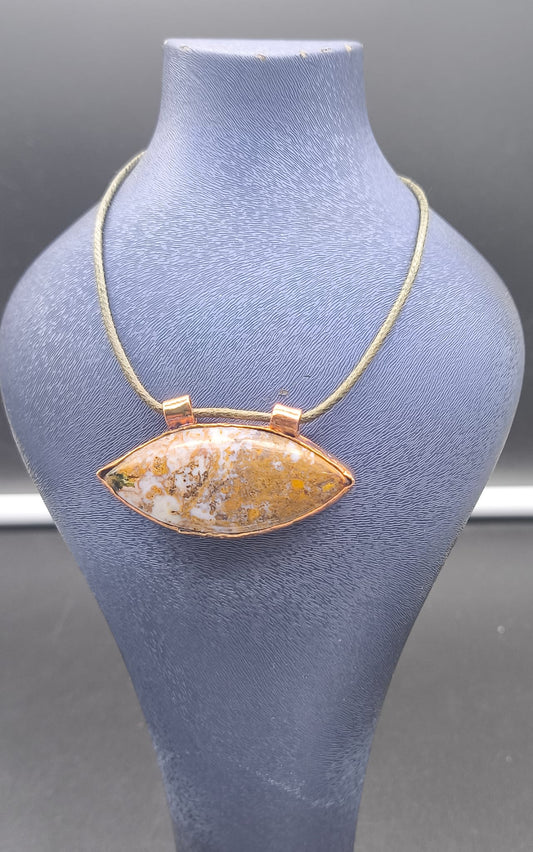 Okyanus Jasper Taşlı Bakır Kolye